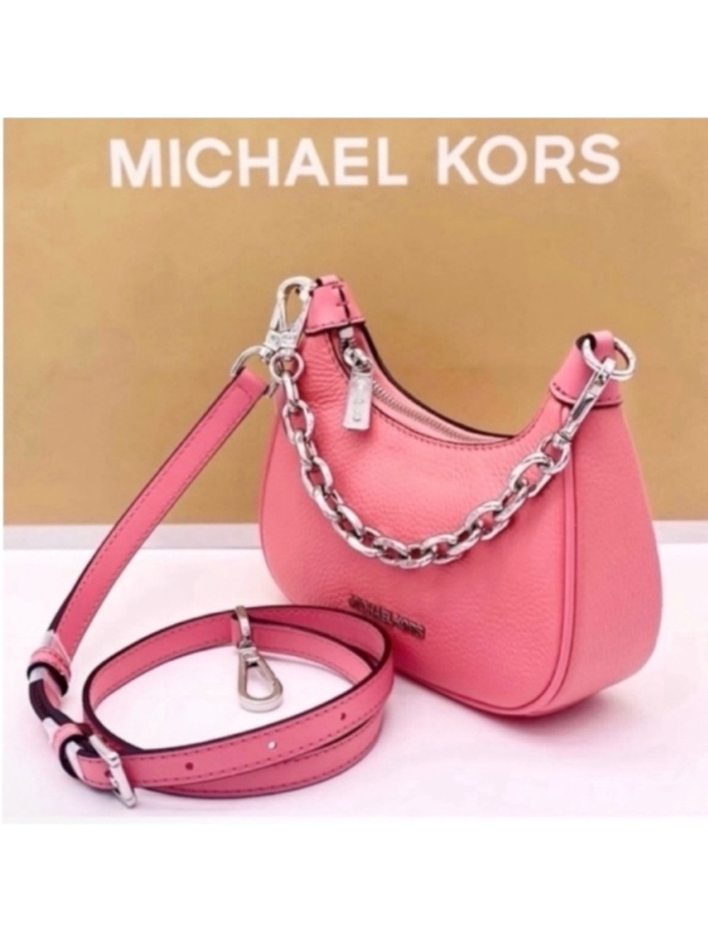 HOST PICKO• -NWT-MICHAEL KORS CORA l
SHOULDER CROSSBODY BAG-ROSE. - Picture 11 of 12